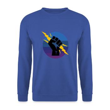 Électricien électricien Vintage Retro Premium - Sweat-shirt Unisexe - bleu royal - Devant - Alina (178cm) & Michal (187cm)