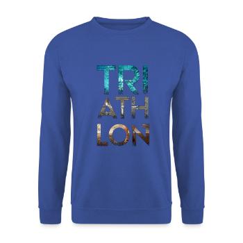 Triathlon Triathlon Natation Vélo Course - Sweat-shirt Unisexe - bleu royal - Devant - Alina (178cm) & Michal (187cm)