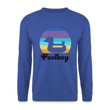 Poolboy Pool Bademeister Schwimmen - Unisex Pullover - Royalblau - Vorne - Alina (178cm) & Michal (187cm)