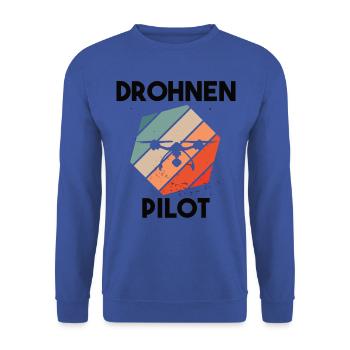 Drohnenpilot Spruch - Unisex Pullover - Royalblau - Vorne - Alina (178cm) & Michal (187cm)