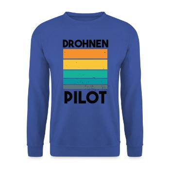 Drohnenpilot Spruch - Unisex Pullover - Royalblau - Vorne - Alina (178cm) & Michal (187cm)