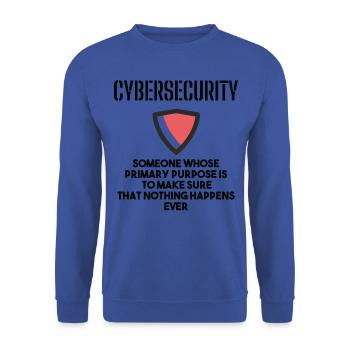 Cybersecurity - IT Security Computer Scientists - Unisex Sweatshirt - royal blue - Front - Alina (178cm) & Michal (187cm)