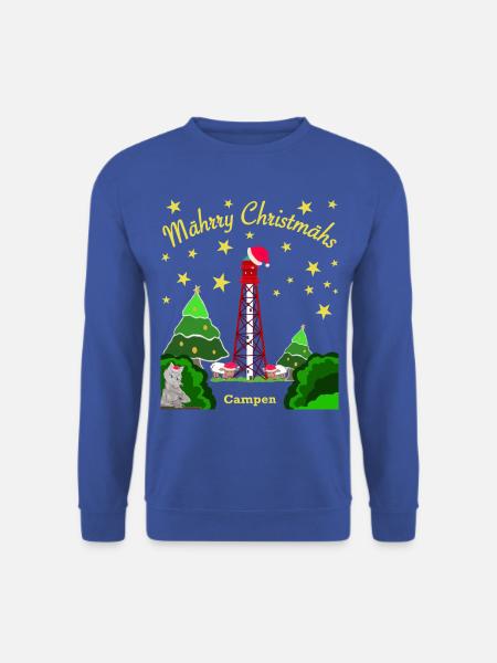 Weihnachten, Leuchtturm Campen, Kultiger Wolf - Unisex Pullover - Royalblau