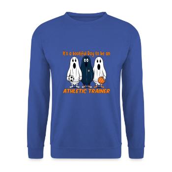 Bootiful Day Athletiktrainer - Unisex Pullover - Royalblau - Vorne - Alina (178cm) & Michal (187cm)