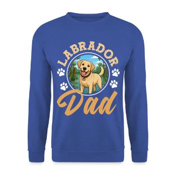 Labrador Hund Lustiges Schlafshirt Hunde Geschenk - Unisex Pullover - Royalblau - Vorne - Alina (178cm) & Michal (187cm)