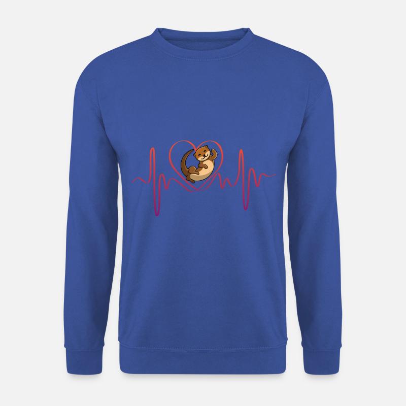 Herzschlag Otter - Unisex Pullover - Royalblau