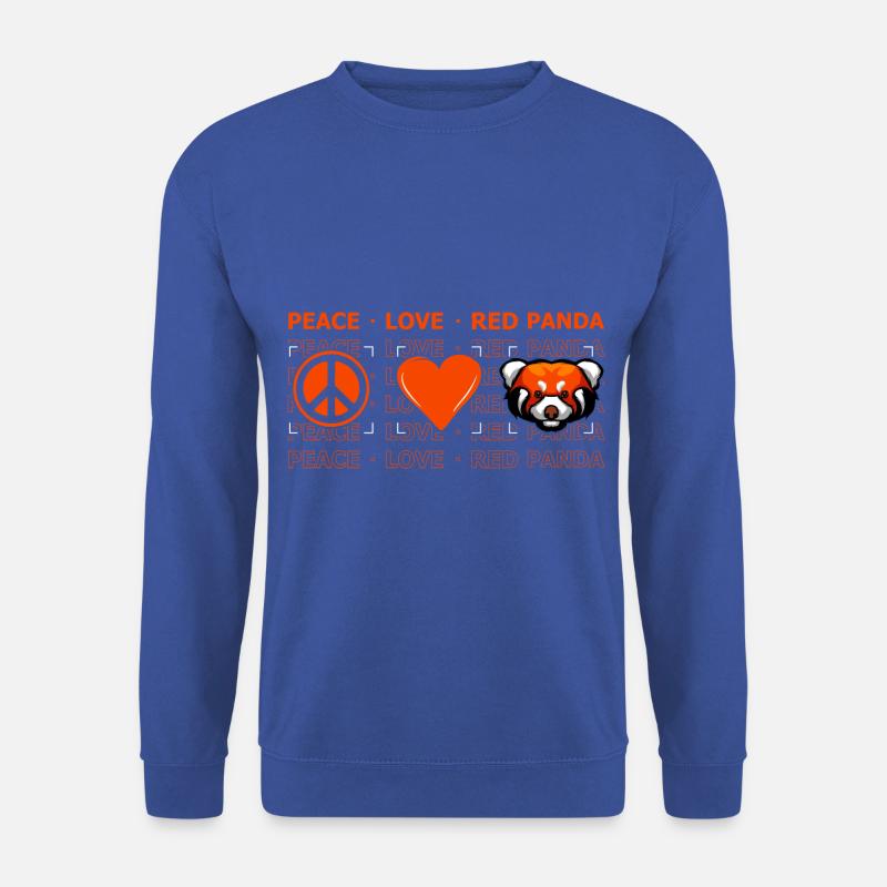 Peace Love Red Panda - Unisex Pullover - Royalblau