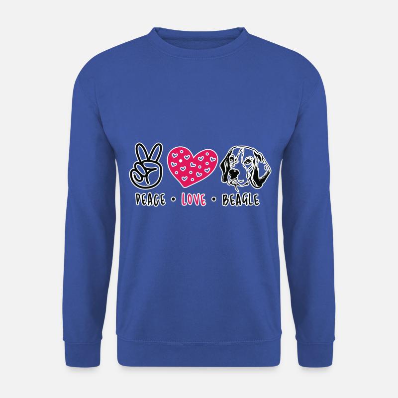 Peace love beagle - Unisex Pullover - Royalblau