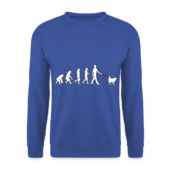 Évolution du husky - Sweat-shirt Unisexe - bleu royal - Devant - Alina (178cm) & Michal (187cm)