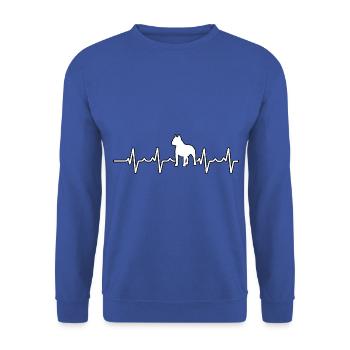 Rythme cardiaque Pitbull - Sweat-shirt Unisexe - bleu royal - Devant - Alina (178cm) & Michal (187cm)