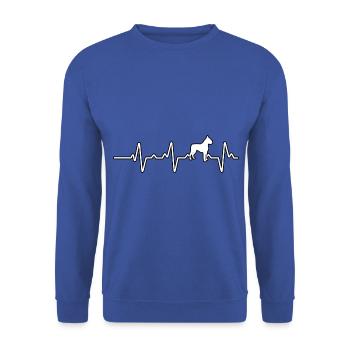 Boxer heartbeat - Unisex Sweatshirt - royal blue - Front - Alina (178cm) & Michal (187cm)