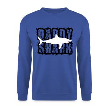 Daddy Shark - Unisex Sweatshirt - royal blue - Front - Alina (178cm) & Michal (187cm)