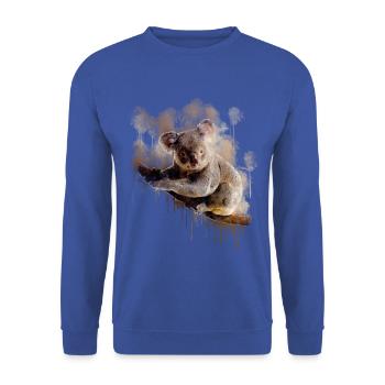 Chemise cadeau australie Koala Bear - Sweat-shirt Unisexe - bleu royal - Devant - Alina (178cm) & Michal (187cm)