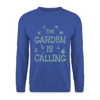 Chemise de cadeau nature travail de jardin - Sweat-shirt Unisexe - bleu royal - Devant - Alina (178cm) & Michal (187cm)