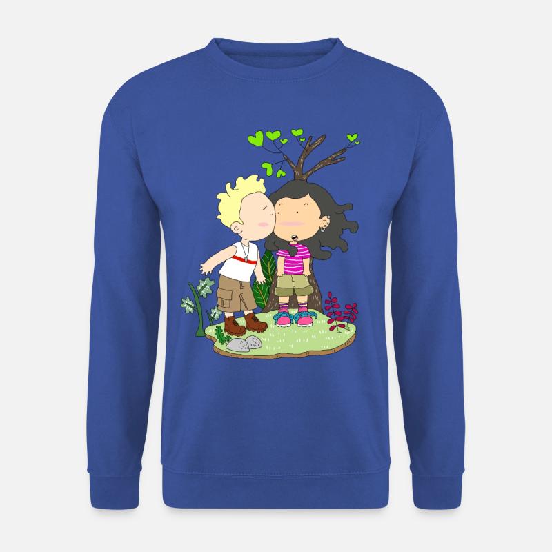 Liebes paar kuss geschenk shirt - Unisex Pullover - Royalblau
