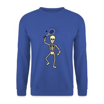 Chemise cadeau squelette squash - Sweat-shirt Unisexe - bleu royal - Devant - Alina (178cm) & Michal (187cm)