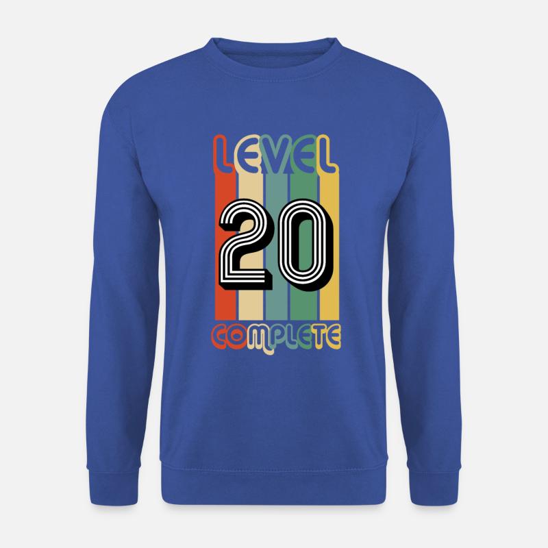 20. Geburtstag Level Jubiläum 20 Jahre Geschenk - Unisex Pullover - Royalblau