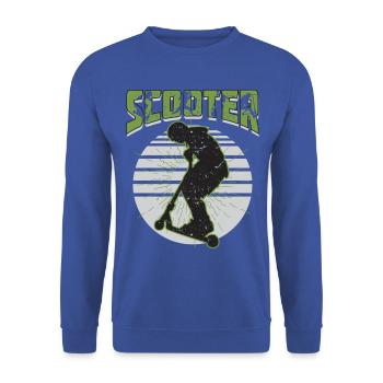 Scooter Stuntscooter Stunt Roller - Unisex Pullover - Royalblau - Vorne - Alina (178cm) & Michal (187cm)