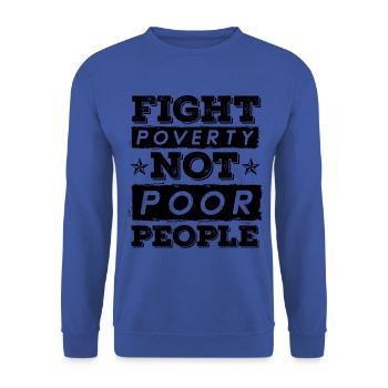 World Refugee Day Human Rights Antiracism E - Unisex Sweatshirt - royal blue - Front - Alina (178cm) & Michal (187cm)