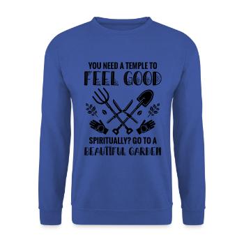 Gärtner Pflanzen Garten Hobbygärtner Gartenbau Gär - Unisex Pullover - Royalblau - Vorne - Alina (178cm) & Michal (187cm)