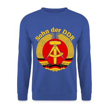 Sohn der DDR - Unisex Pullover - Royalblau - Vorne - Alina (178cm) & Michal (187cm)