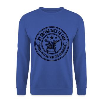 Golf Golfball Golfschläger Golfer Hole-in-One Golf - Unisex Pullover - Royalblau - Vorne - Alina (178cm) & Michal (187cm)