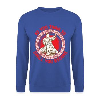 Wing Chun Wing Hard Kung Fu Martial Arts Combat Sp - Unisex Sweatshirt - royal blue - Front - Alina (178cm) & Michal (187cm)
