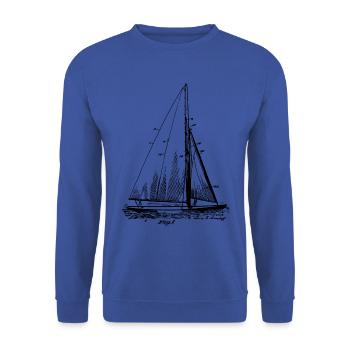 Segler Segeln Segelboot Skipper Katamaran Segelsch - Unisex Pullover - Royalblau - Vorne - Alina (178cm) & Michal (187cm)