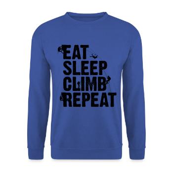 Escalade Bloc Grimpeur Alpinistes Rock Bardane - Sweat-shirt Unisexe - bleu royal - Devant - Alina (178cm) & Michal (187cm)