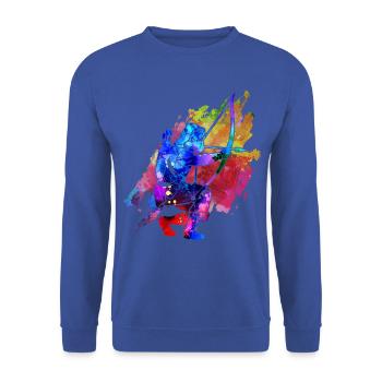 Bogenschießen - Unisex Pullover - Royalblau - Vorne - Alina (178cm) & Michal (187cm)