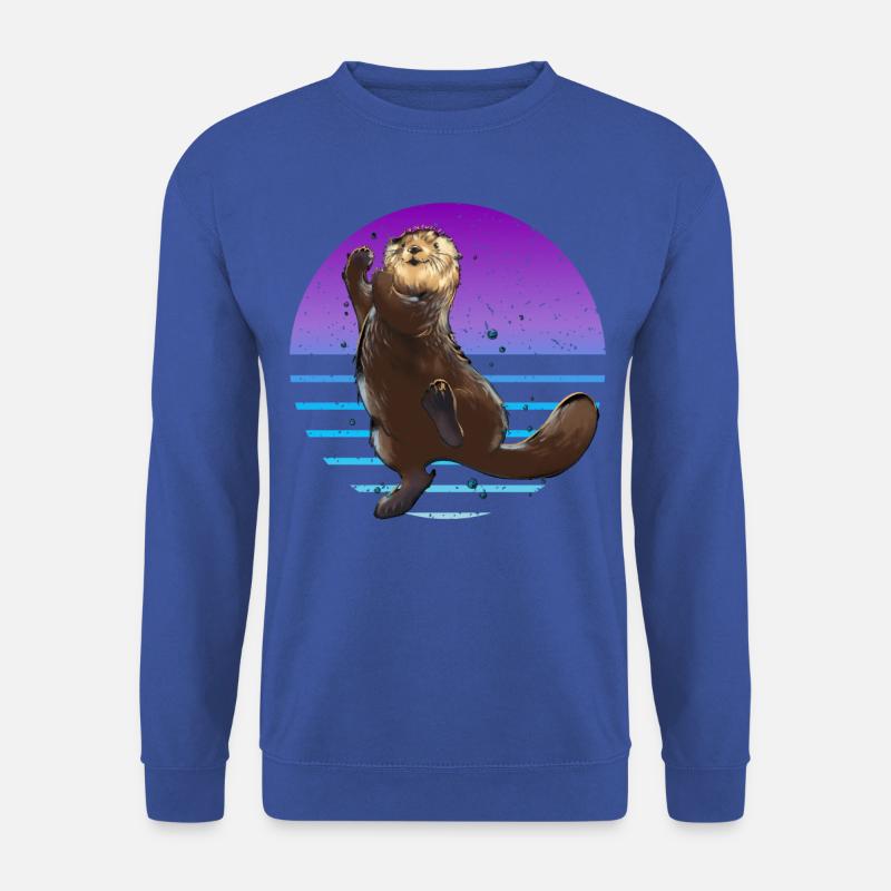 Otter Retro - Unisex Pullover - Royalblau