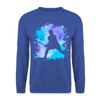 Hockey - Unisex Pullover - Royalblau - Vorne - Alina (178cm) & Michal (187cm)