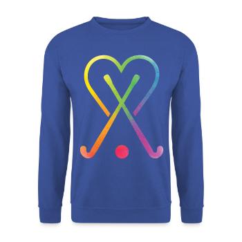 Hockey - Unisex Pullover - Royalblau - Vorne - Alina (178cm) & Michal (187cm)