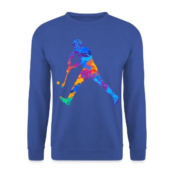 Hockey - Unisex Pullover - Royalblau - Vorne - Alina (178cm) & Michal (187cm)