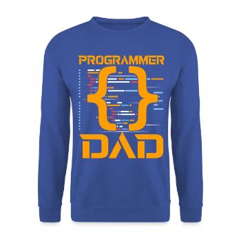 Programmer Dad - Unisex Pullover - Royalblau - Vorne - Alina (178cm) & Michal (187cm)