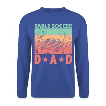 Baby-foot Papa - Sweat-shirt Unisexe - bleu royal - Devant - Alina (178cm) & Michal (187cm)