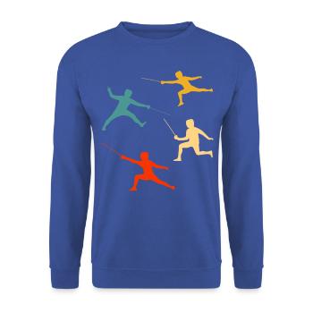 Fechten - Unisex Pullover - Royalblau - Vorne - Alina (178cm) & Michal (187cm)