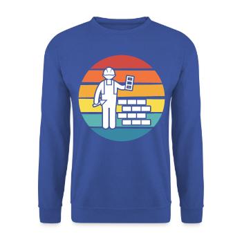 Maurer Retro - Unisex Pullover - Royalblau - Vorne - Alina (178cm) & Michal (187cm)