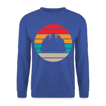Maurer Retro - Unisex Pullover - Royalblau - Vorne - Alina (178cm) & Michal (187cm)