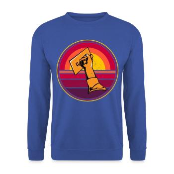 Maurer - Unisex Pullover - Royalblau - Vorne - Alina (178cm) & Michal (187cm)