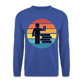 Maurer Retro - Unisex Pullover - Royalblau - Vorne - Alina (178cm) & Michal (187cm)