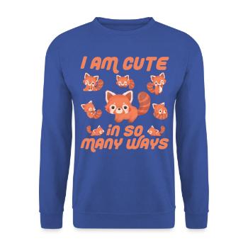 Je suis mignon à bien des égards - Sweat-shirt Unisexe - bleu royal - Devant - Alina (178cm) & Michal (187cm)