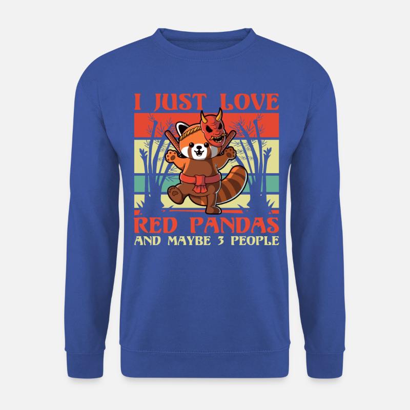 I just Love Red Panda and maybe 3 People - Unisex Pullover - Royalblau
