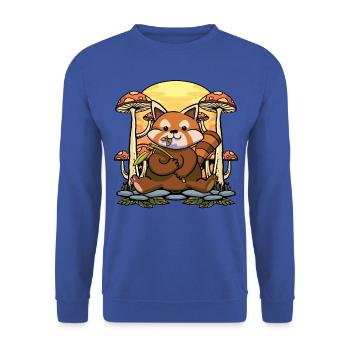 Roter Panda - Unisex Pullover - Royalblau - Vorne - Alina (178cm) & Michal (187cm)