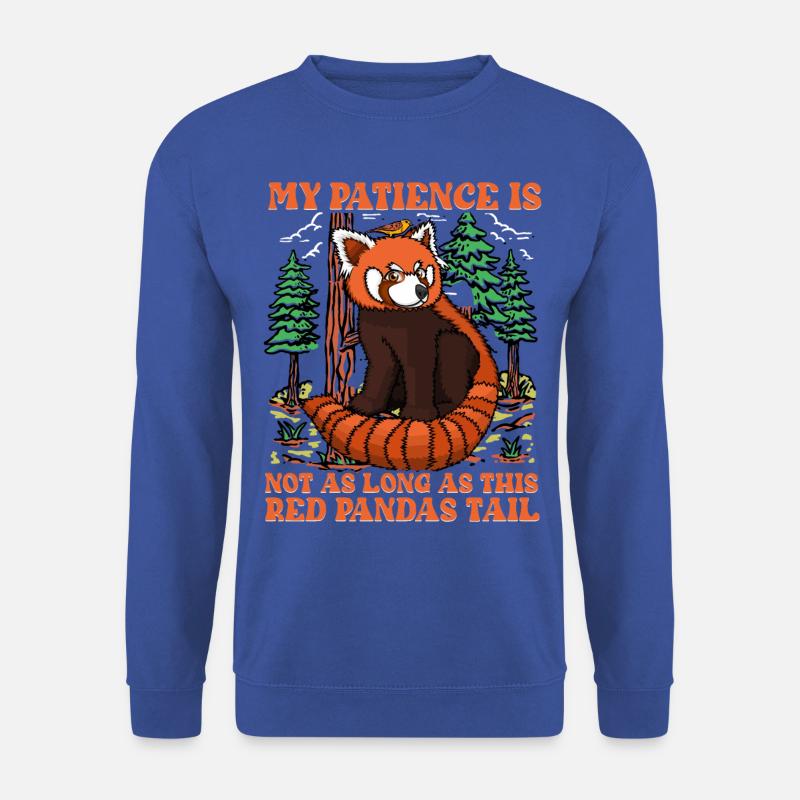 My Patience is not as long as this Red Pandas Tail - Unisex Pullover - Royalblau