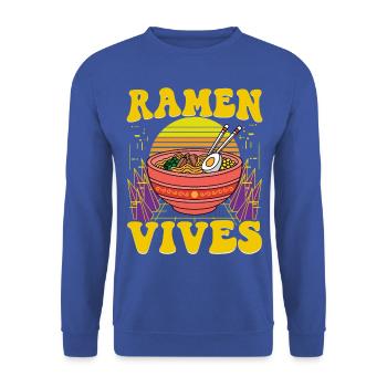 Ramen Vives - Sweat-shirt Unisexe - bleu royal - Devant - Alina (178cm) & Michal (187cm)