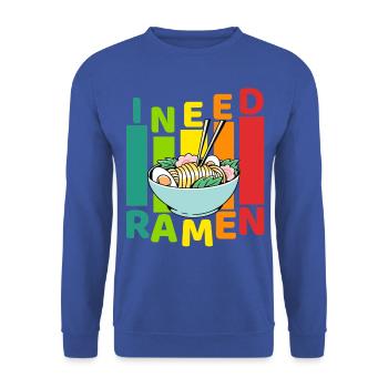 I need Ramen - Unisex Sweatshirt - royal blue - Front - Alina (178cm) & Michal (187cm)