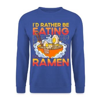 Je préfère manger des Ramen - Sweat-shirt Unisexe - bleu royal - Devant - Alina (178cm) & Michal (187cm)