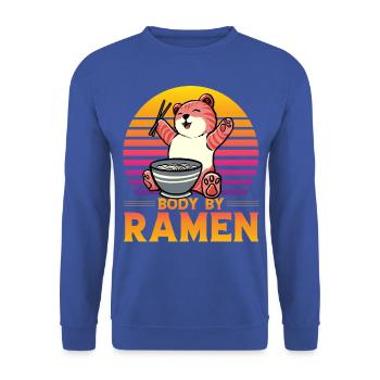 Body by Ramen - Unisex Sweatshirt - royal blue - Front - Alina (178cm) & Michal (187cm)