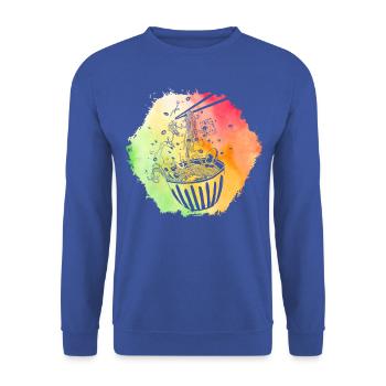 Ramen - Sweat-shirt Unisexe - bleu royal - Devant - Alina (178cm) & Michal (187cm)